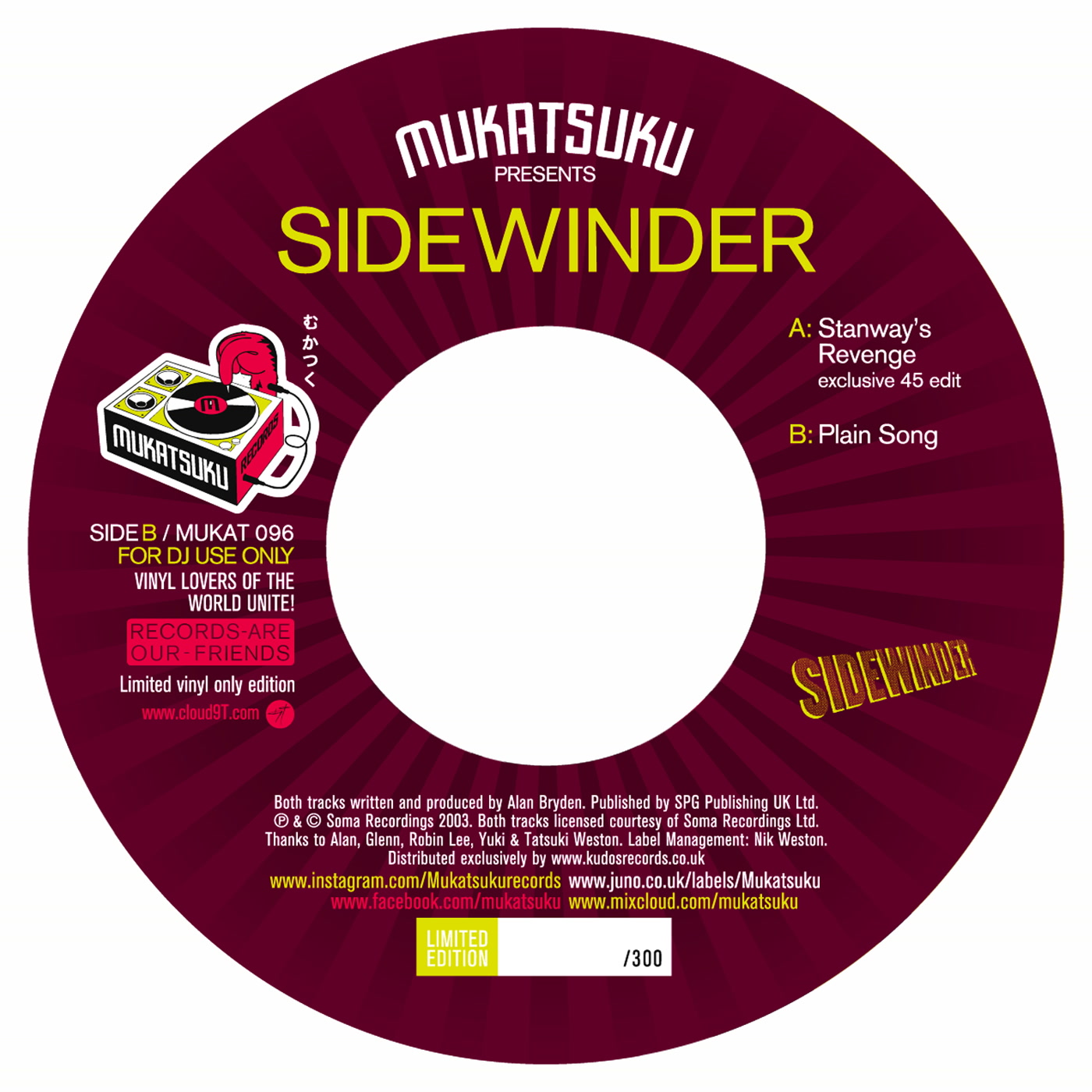 Sidewinder – Stanway's Revenge/Plain Song (Mukatsuku)